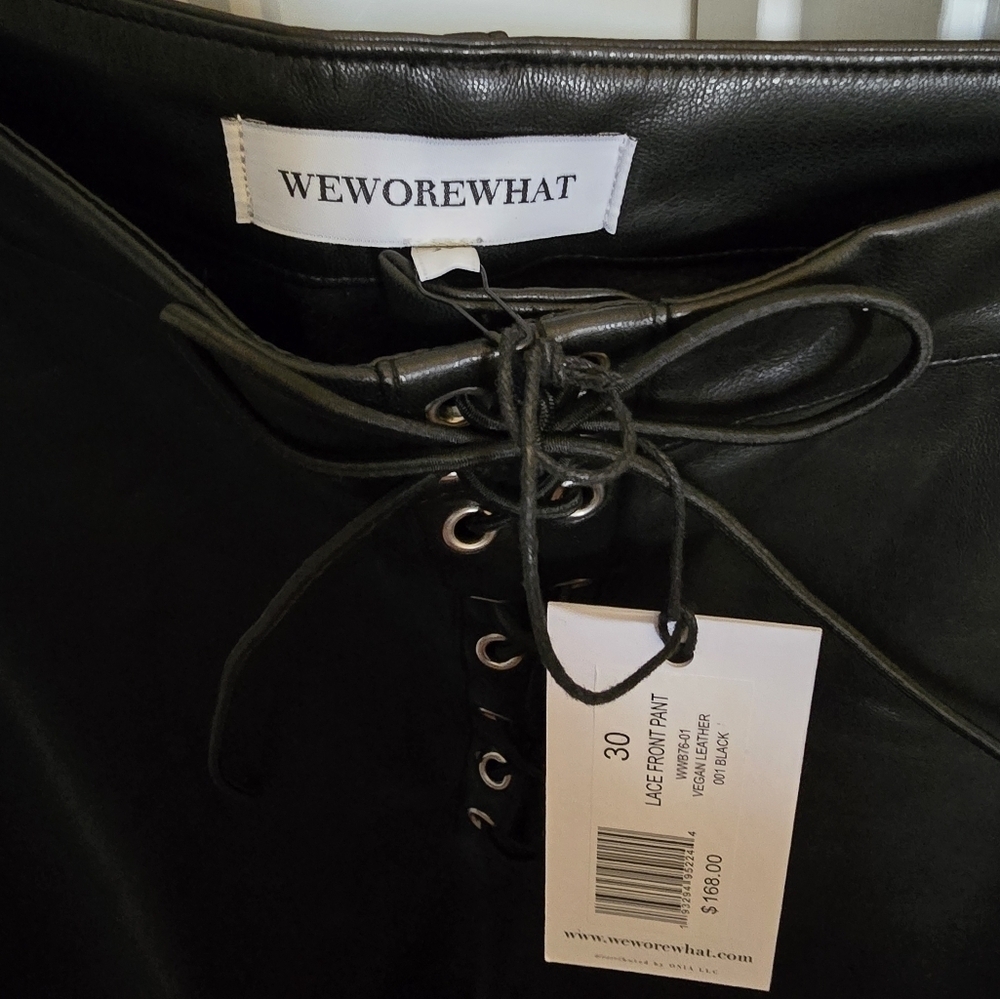 We Wore What Lace Front Vegan Leather Pant - Picture 5 of 7